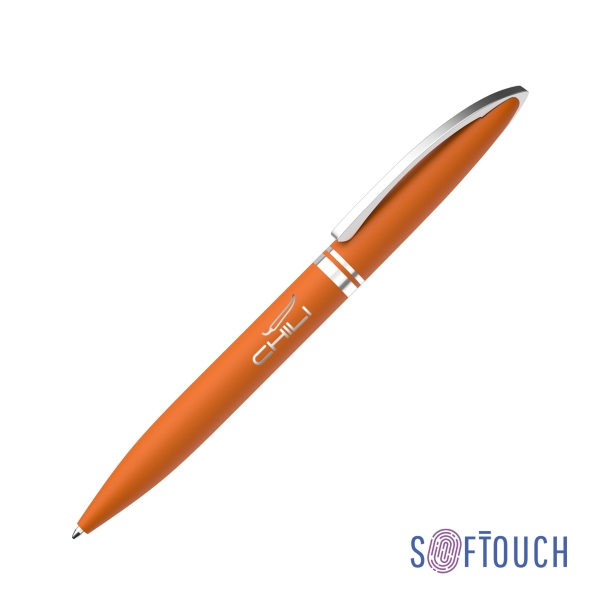 Ручка шариковая "Rocket", покрытие soft touch (оранжевый) (Изображение 1)