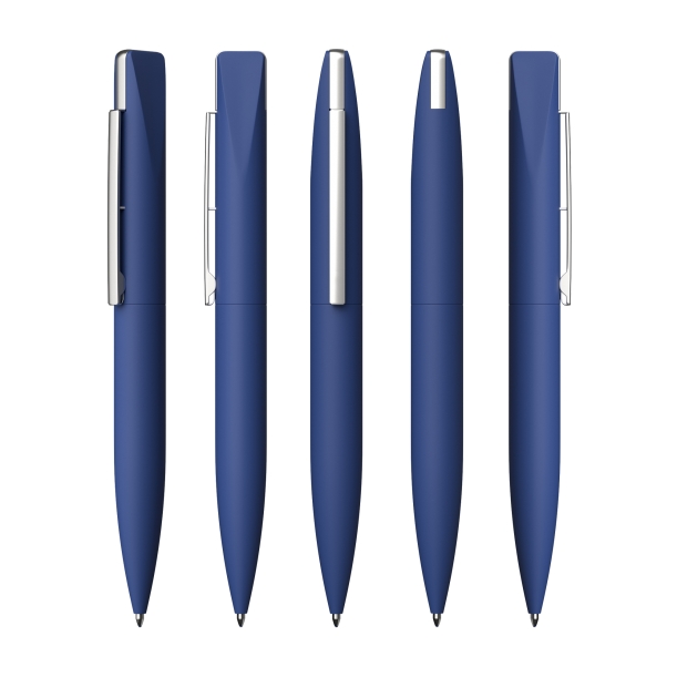 Ручка шариковая "Callisto" с флеш-картой 32Gb, покрытие soft touch (темно-синий) (Изображение 3)