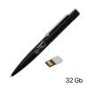 Ручка шариковая "Callisto" с флеш-картой 32Gb, покрытие soft touch (черный) (Изображение 1)