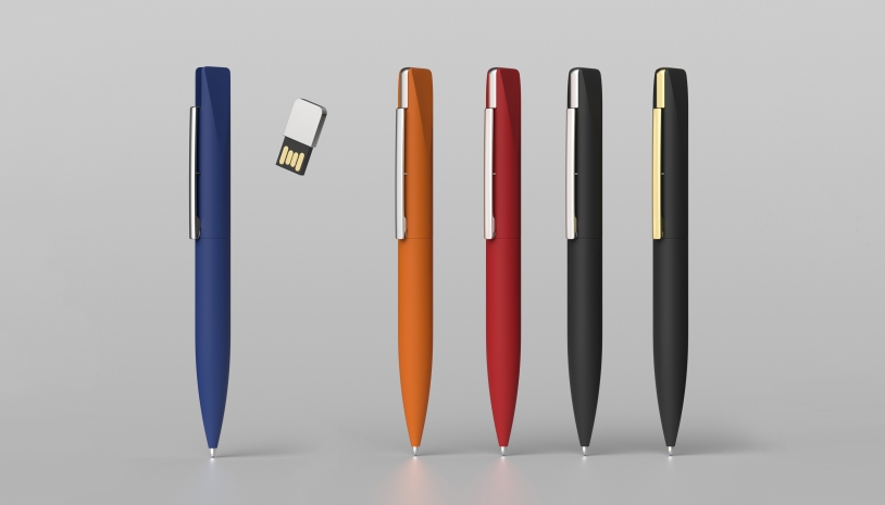 Ручка шариковая "Callisto" с флеш-картой 32Gb, покрытие soft touch (черный) (Изображение 4)