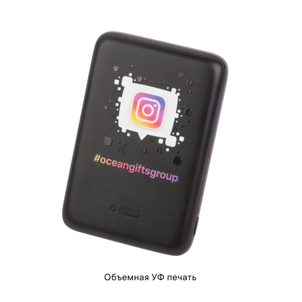 Беспроводное зарядное устройство "CamerON", 5000 mAh (черный) (Изображение 5)
