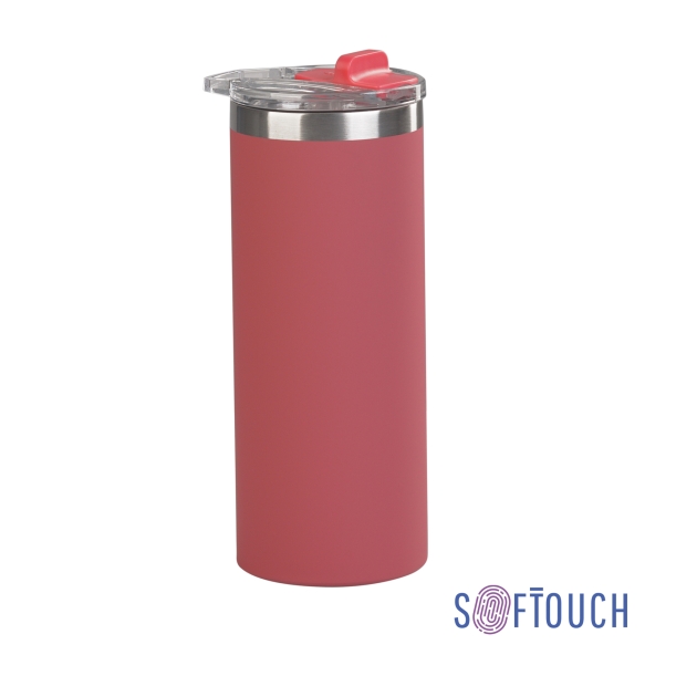 Термостакан "Хилтон" 480 мл, покрытие soft touch (красный) (Изображение 1)