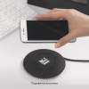 Настольное беспроводное зарядное устройство "Light SOFTTOUCH" с подсветкой логотипа (черный) (Изображение 2)
