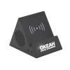 Bluetooth колонка-подставка "Rock" 3Вт с беспроводным зарядным устройством и подсветкой логотипа (черный) (Изображение 1)