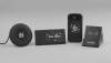 Bluetooth колонка-подставка "Rock" 3Вт с беспроводным зарядным устройством и подсветкой логотипа (черный) (Изображение 5)
