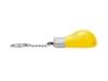 Брелок-рулетка для ключей Лампочка, 1м (серебристый/желтый) 1м (Изображение 4)