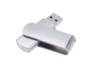 USB 2.0- флешка на 512 Мб матовая поворотная (серебристый) 512Mb