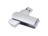 USB 2.0- флешка на 16 Гб матовая поворотная (серебристый) 16Gb (Изображение 1)