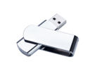 USB 2.0- флешка на 64 Гб глянцевая поворотная (серебристый) 64Gb