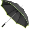 Зонт-трость Highlight, черный с зеленым (Изображение 1)