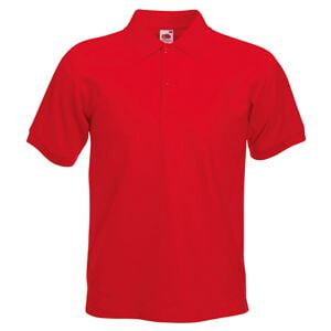 Поло "Slim Fit Polo", красный_M, 97% х/б, 3% эластан, 220 г/м2