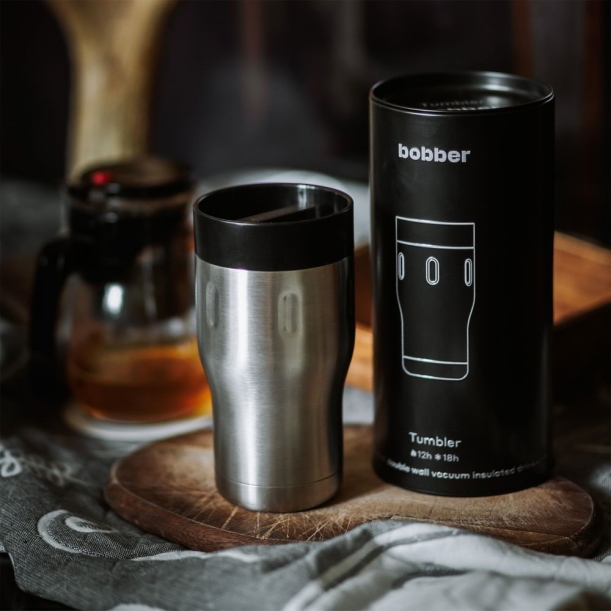 Термостакан Tumbler 350, вакуумный, стальной матовый (Изображение 6)