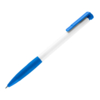 N13, ручка шариковая с грипом, пластик, белый, синий (Изображение 1)