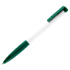 N13, ручка шариковая с грипом, пластик, белый, темно-зеленый (Изображение 1)