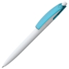 Ручка шариковая Bento, белая с голубым (Изображение 1)