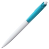 Ручка шариковая Bento, белая с голубым (Изображение 3)