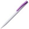 Ручка шариковая Pin, белая с фиолетовым (Изображение 1)