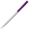 Ручка шариковая Pin, белая с фиолетовым (Изображение 3)