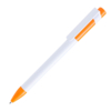 Ручка шариковая MAVA,  белый/оранжевый,  пластик (Изображение 1)