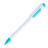 Ручка шариковая MAVA,  белый/ бирюзовый,  пластик (Изображение 1)