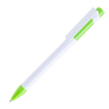 Ручка шариковая MAVA, белый/зеленое яблоко, пластик (Изображение 1)