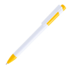 Ручка шариковая MAVA, белый/желтый,  пластик (Изображение 1)