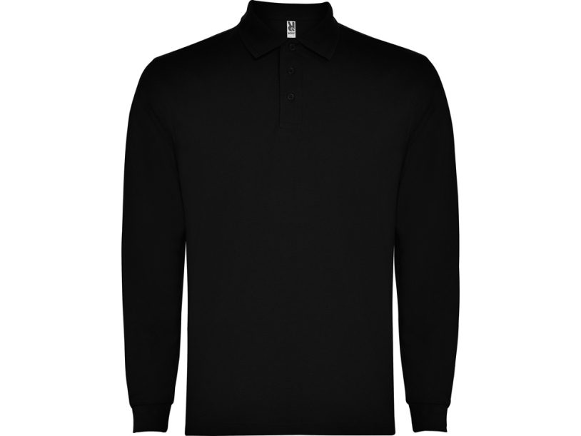 Рубашка поло Carpe мужская с длинным рукавом (черный) 2XL (Изображение 1)