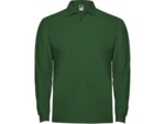 Рубашка поло Estrella мужская с длинным рукавом (зеленый бутылочный ) 3XL