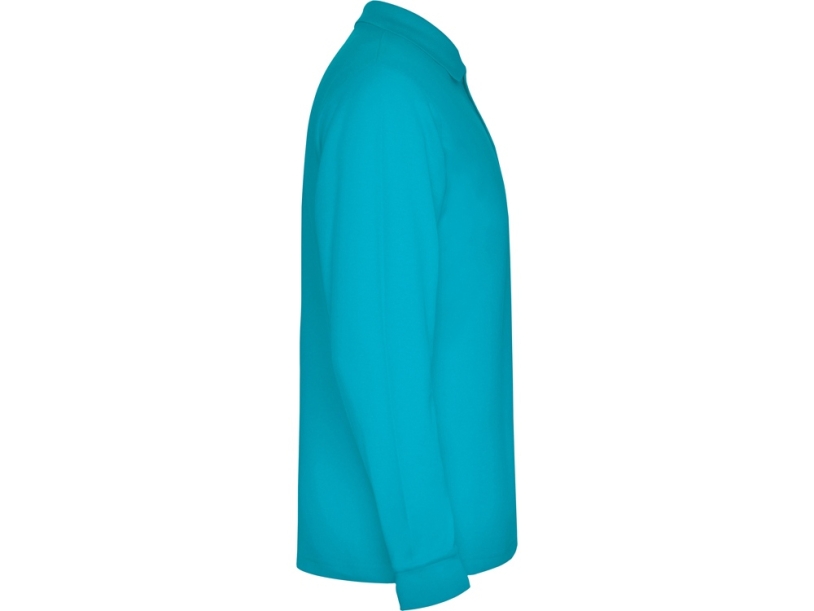 Рубашка поло Estrella мужская с длинным рукавом (бирюзовый) 2XL (Изображение 4)