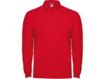 Рубашка поло Estrella мужская с длинным рукавом (красный) 3XL