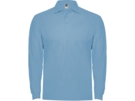 Рубашка поло Estrella мужская с длинным рукавом (небесно-голубой) 3XL