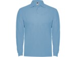 Рубашка поло Estrella мужская с длинным рукавом (небесно-голубой) 3XL