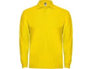 Рубашка поло Estrella мужская с длинным рукавом (желтый) 3XL