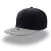 Бейсболка "SNAP BACK", 6 клиньев,  пластик. застежка, черный с серым, 100% п/э,100% х/б, 400 гр/м2 (Изображение 1)