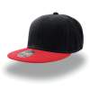 Бейсболка "SNAP BACK", 6 клиньев, пластик. застежка, черный с красным, 100% п/э,100% х/б, 400 гр/м2 (Изображение 1)