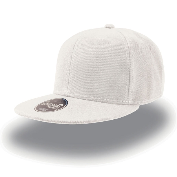 Бейсболка "SNAP BACK", 6 клиньев, пластик.застежка, белый, 100% п/э,100% х/б, 400 гр/м2 (Изображение 1)