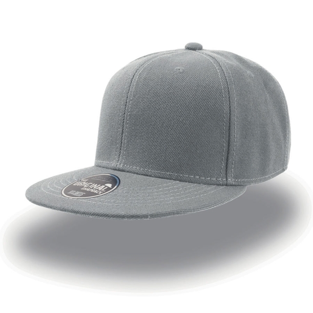 Бейсболка "SNAP BACK", 6 клиньев, пластик. застежка, серый, 100% п/э,100% х/б, 400 гр/м2 (Изображение 1)