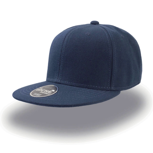 Бейсболка "SNAP BACK", 6 клиньев, пластик. застежка,темно-синий, 100% п/э,100% х/б, 400 гр/м2 (Изображение 1)