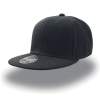 Бейсболка "SNAP BACK", 6 клиньев, пластик. застежка, черный, 100% п/э,100% х/б, 400 гр/м2 (Изображение 1)