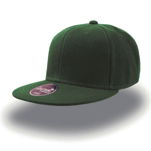 Бейсболка "SNAP BACK", 6 клиньев, пластик. застежка, зеленый,100% п/э,100% х/б, 400 гр/м2 (Изображение 1)