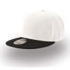 Бейсболка "SNAP BACK", 6 клиньев, пластик.застежка, белый с черным, 100% п/э,100% х/б, 400 гр/м2 (Изображение 1)