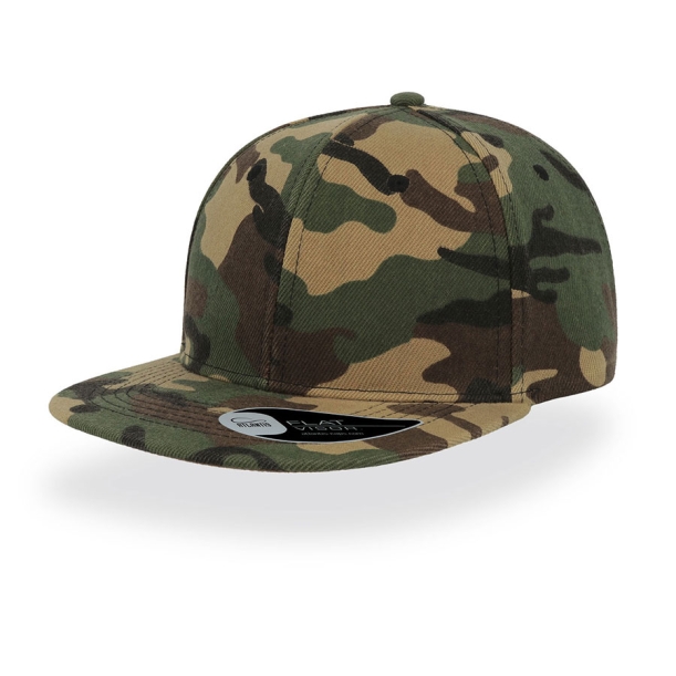 Бейсболка SNAP BACK, 6 клиньев, пластик. застежка, камуфляж,100% полиэстер/100% хлопок,400 г/м2 (Изображение 1)