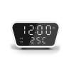 Настольные часы "Smart Clock" с беспроводным (15W) зарядным устройством, будильником и термометром (белый) (Изображение 4)