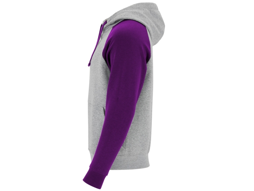 Толстовка с капюшоном Badet мужская (фиолетовый/серый меланж) 2XL (Изображение 3)
