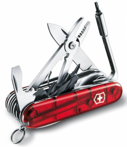 Офицерский нож CyberTool L, полупрозрачный красный (Изображение 2)