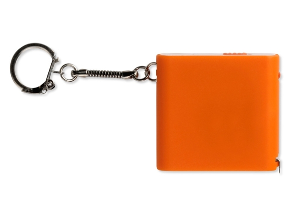 Брелок-рулетка с фонариком Книга, 1м (оранжевый) 1м