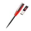 Ручка металлическая Memphys c флешкой, красный (Изображение 1)