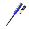 Ручка металлическая Memphys c флешкой, синий (Изображение 1)