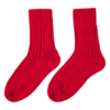Носки вязаные НАСВЯЗИ©, красный, 30% шерсть,70% акрил (Изображение 1)
