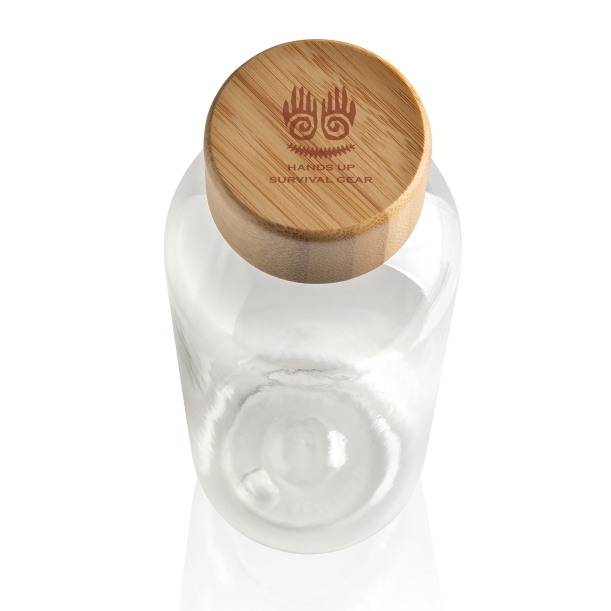 Бутылка для воды из rPET (стандарт GRS) с крышкой из бамбука FSC® (Изображение 4)